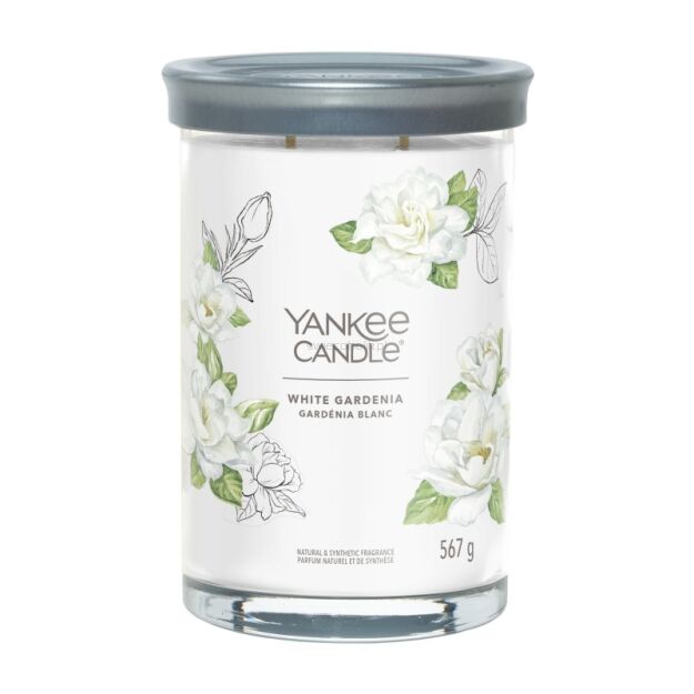 White Gardenia - Yankee Candle Signature - świeca tumbler z dwoma knotami
