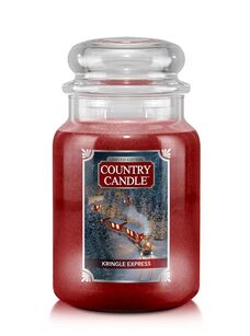 Kringle Express - Country Candle - duża świeca zapachowa z dwoma knotami (737g)