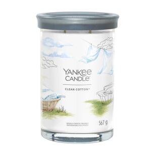 Clean Cotton - Yankee Candle Signature - świeca tumbler z dwoma knotami