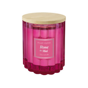 Esprit Provence - Rose de Mai - świeca zapachowa 190 g z drewnianą pokrywką
