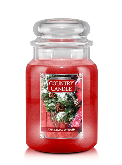 Christmas Wreath - Country Candle - duża świeca zapachowa z dwoma knotami (737g)