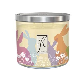 Bunnies & Flowers  - Kringle Candle - świeca zapachowa 3 knoty - Easter Collection