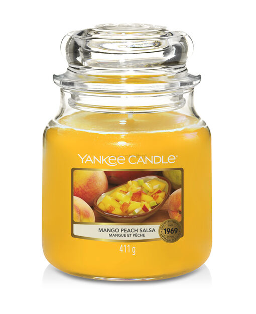 Mango Peach Salsa Yankee Candle - średnia świeca zapachowa