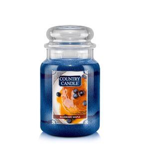 Blueberry Maple - Country Candle - duża świeca zapachowa z dwoma knotami (652g)