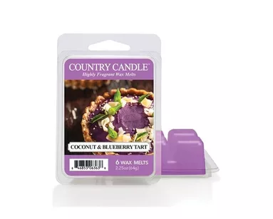 Coconut & Blueberry Tart - Country Candle - wosk zapachowy 64 gram