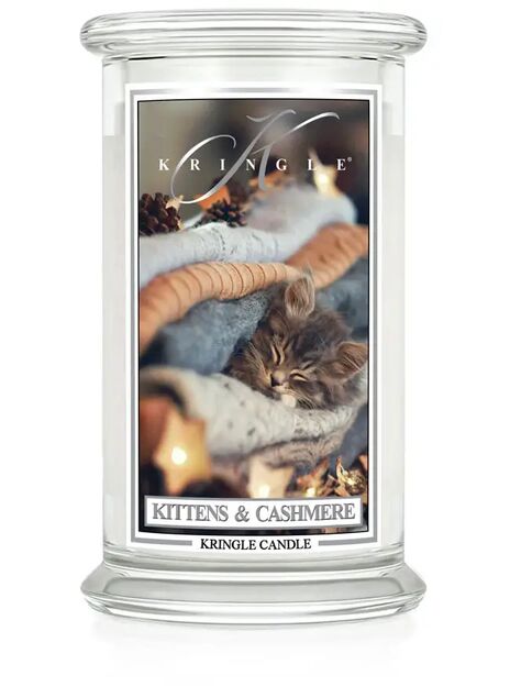 Kittens & Cashmere - Kringle Candle - duża świeca z dwoma knotami (624g)